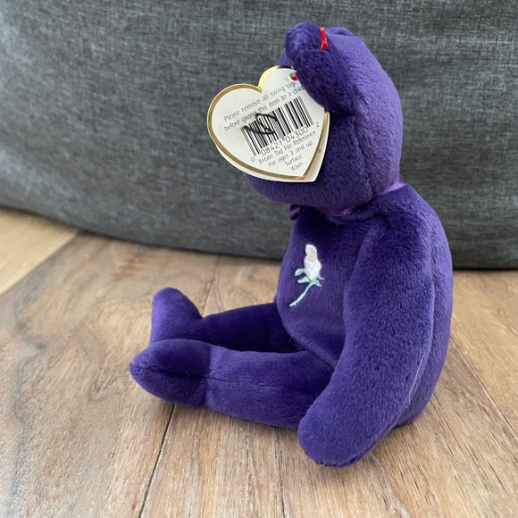 Tags Attached Princess Diana Ty Beanie Baby "Princess" Teddy Bear - Picture 5 of 8
